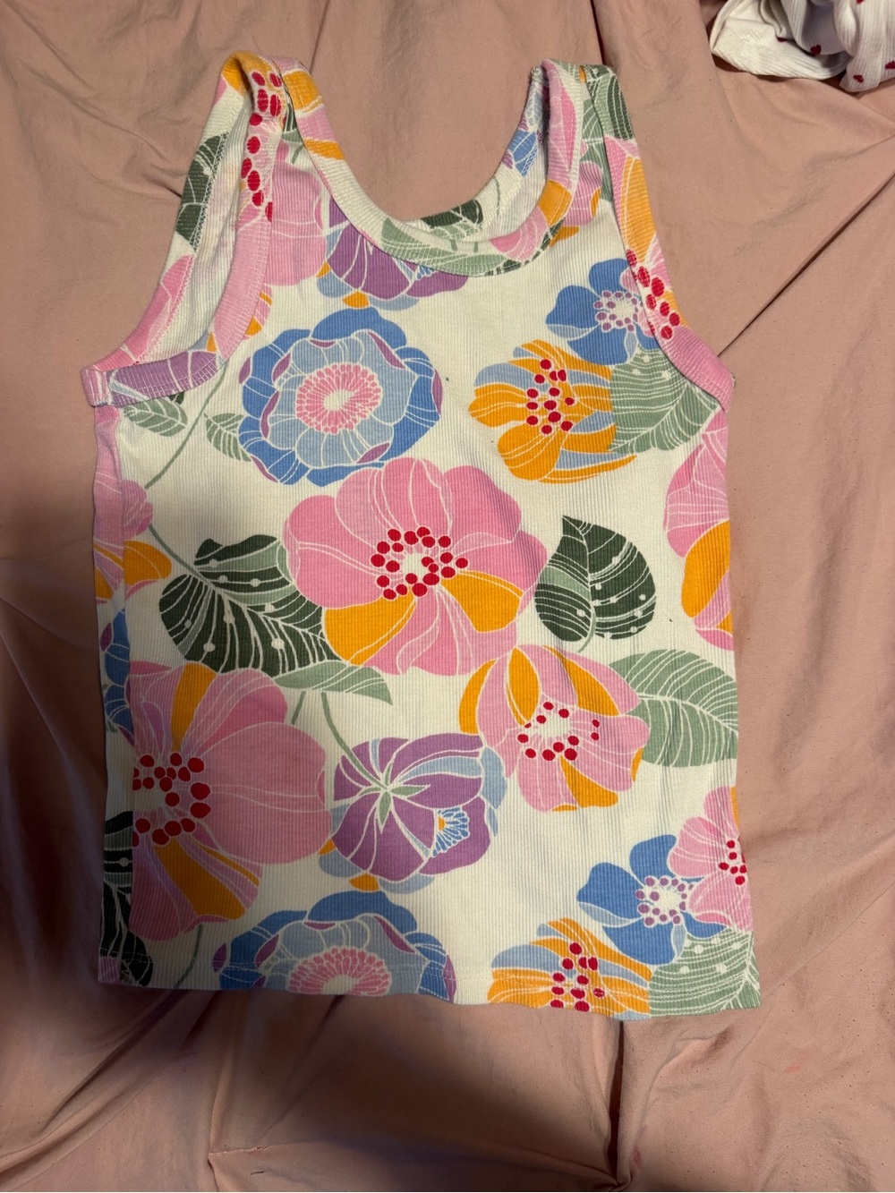 GAP Floral Tank Top - Pink, Yellow, Blue, Green